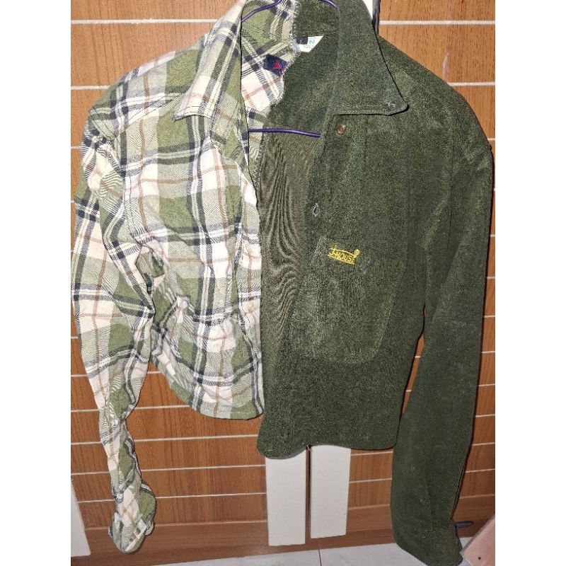 preloved reworked Kemeja outer crop