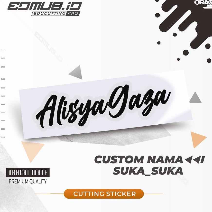 

FG2 Cutting Sticker Custom Nama Bebas Request Anti Air Cocok untuk Mobil Motor Laptop Tumbler