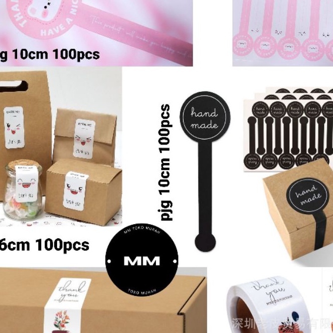 

Eksklusif 1pcs Stiker TQ Stiker Thank You Stiker segel box stiker handmade stiker open me