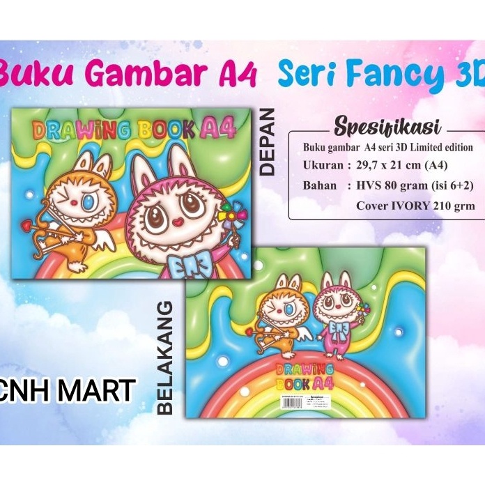 

Terbaru Buku Gambar A 4 EMOTICON isi 1 pcs 1 PCS HVS 8 GRAM Buku Gambar Labubu