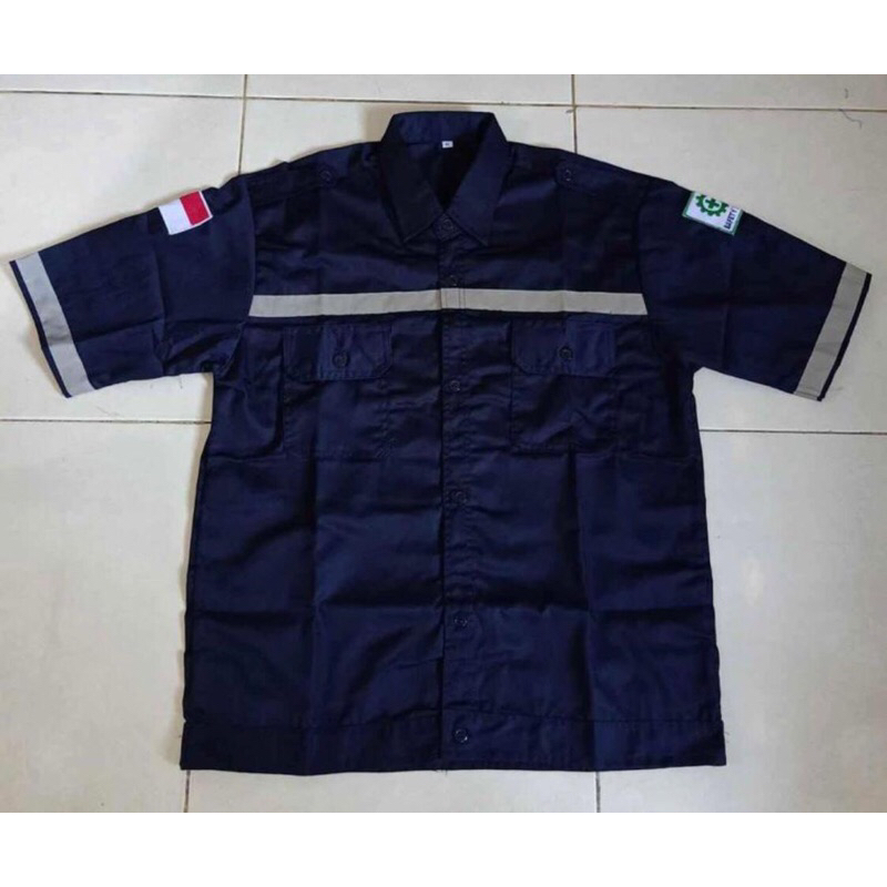 Baju safety K3 Lengan Pendek // Proyek / Baju wearpack