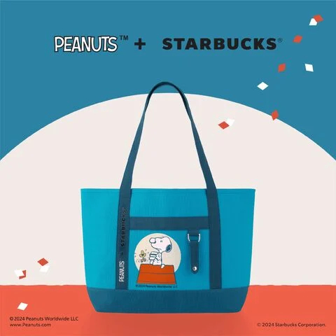 Starbucks X Peanuts Tote Bag - Blue Snoopy