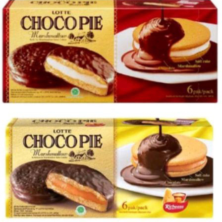 

Lotte choco pie marshmallow / marshmallow cheese isi 6 x 28 gram