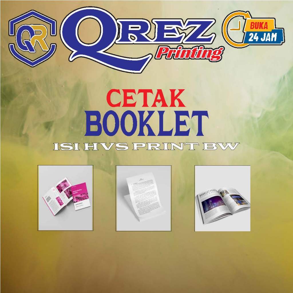 

Cetak Booklet A5. Bahan art peper,hvs biasa