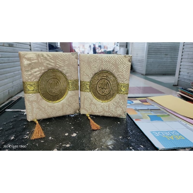 Cetak buku Yasin 208 halaman bahan glosi / art paper alkahfi jahit benang/Buku Yasin Tahlil  dan doa