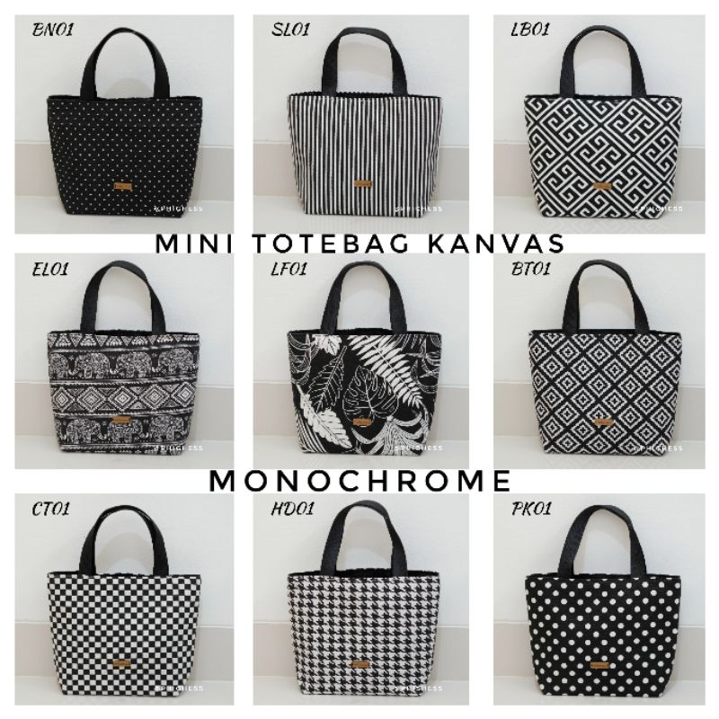Totebag Mini Kanvas Motif / Souvenir