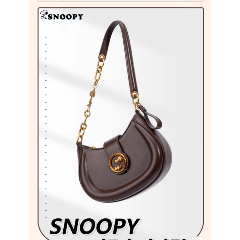 Tas Sabit Snoopy Coklat Ori