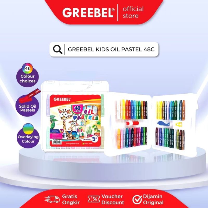 

CRAYON GREEBEL 48c, KIDS OIL PASTEL 48 WARNA