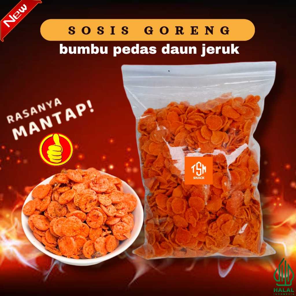 

Sosis Goreng Bumbu Gurih Pedas - Sosreng Extra Pedas