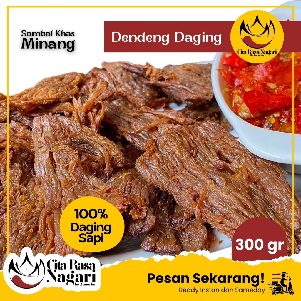 

Dendeng Kering Balado Merah Kriuk Dendeng Daging krispi Crispy Cita Rasa Nagari