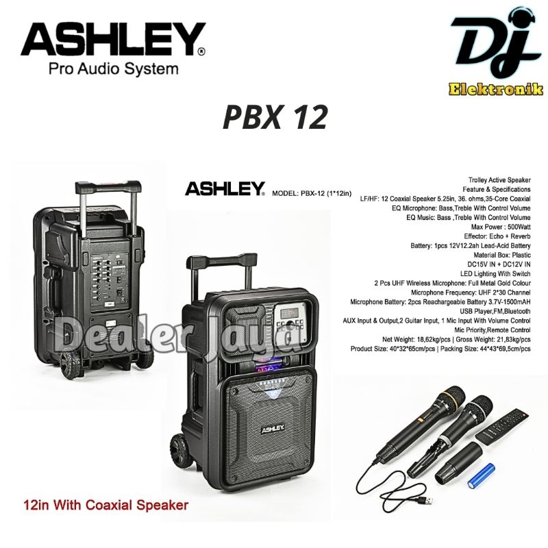 Speaker Portable Ashley PBX 12 / PBX12 - 12 inch