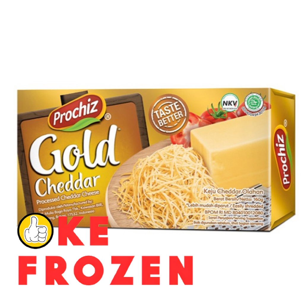 

PROCHIZ GOLD CHEDDAR 160GR / KEJU CHEDDAR OLAHAN GOLD 160GR