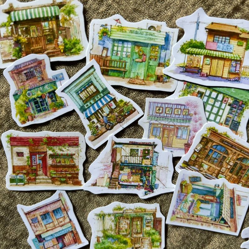 

khalishop - 20pcs building sticker pack, sticker journal, jurnal sticker, sticker deco, deco sticker, sticker aesthetic, sticker dekorasi, sticker bangunan, sticker diy, jurnal supply, journal kit, journal supply, dekorasi, sticker murah, sticker pack