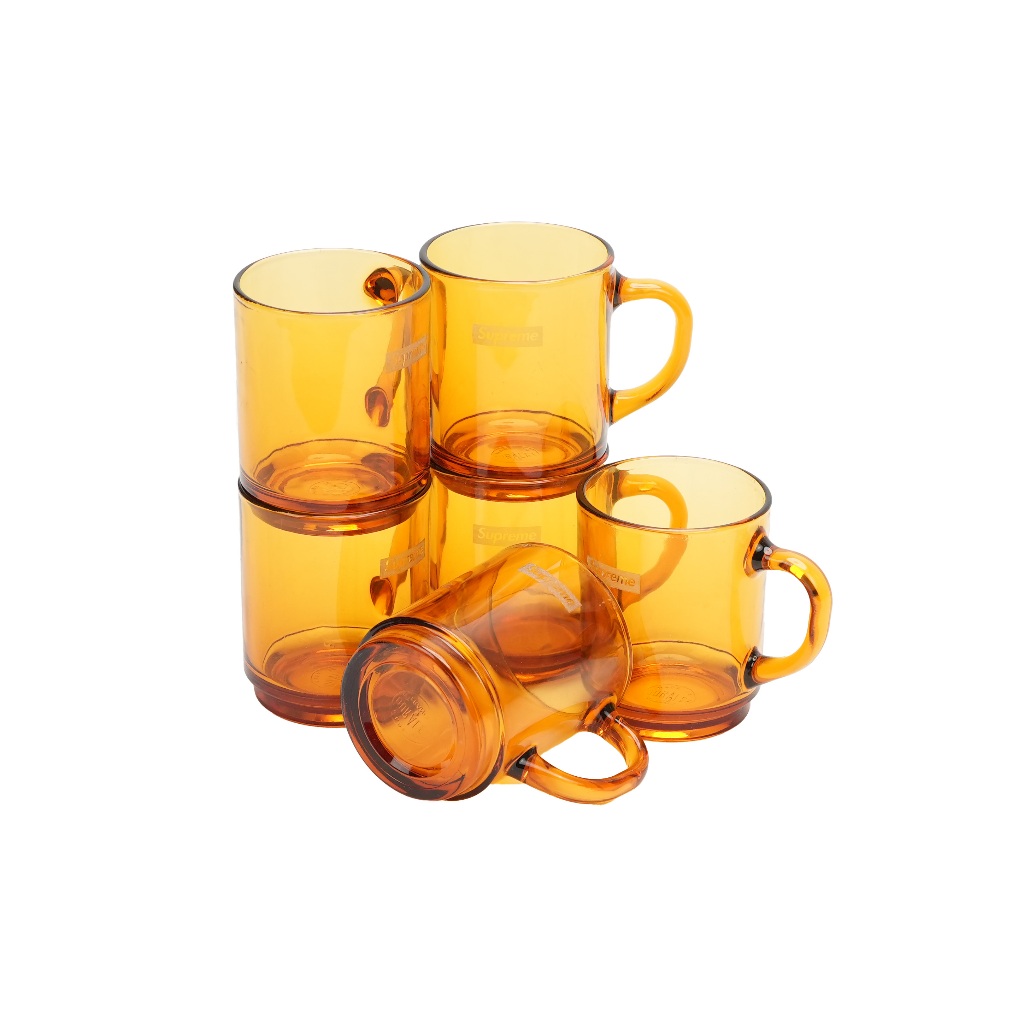 Supreme Duralex Glass Mugs Amber Set 6 pcs