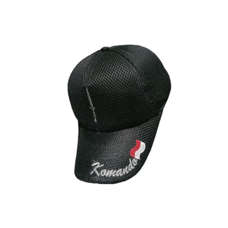 TOPI DABELMES LAMINATING HITAM/KOMANDO SANGKUR/UNISEK