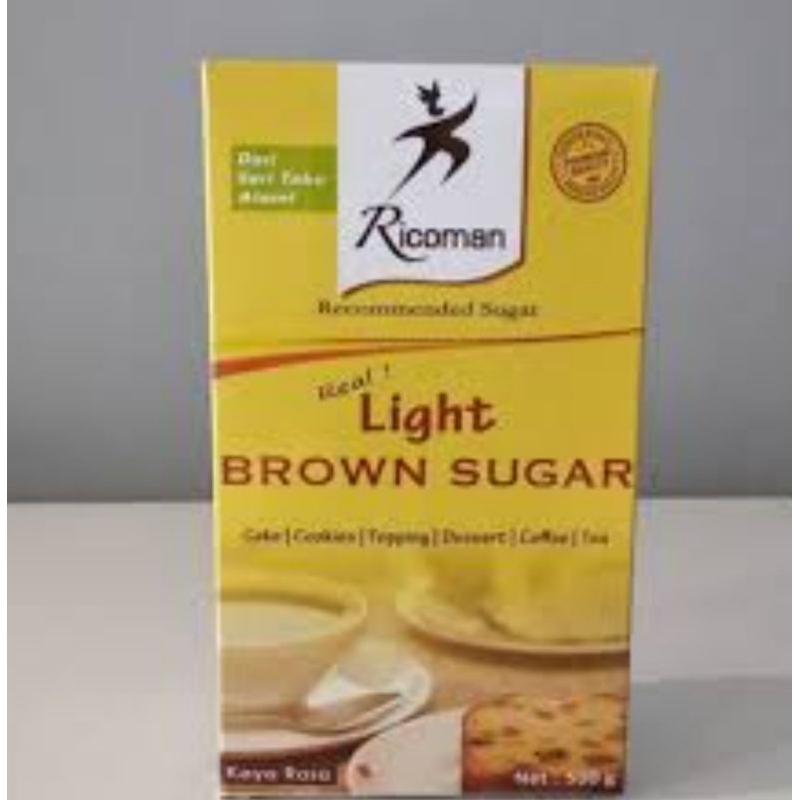 

gula ricoman light brown sugar 500gr