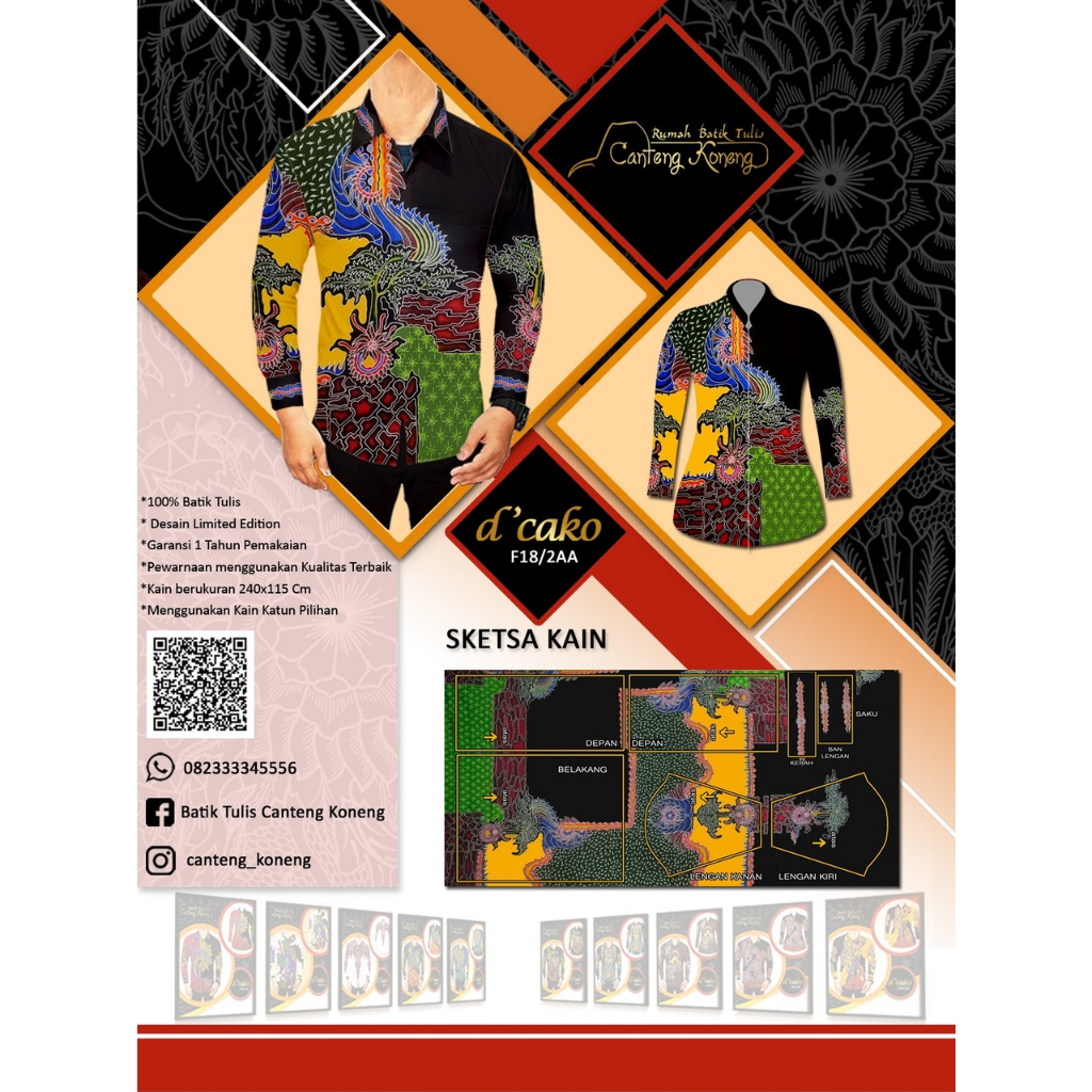 Batik Tulis Canteng Koneng Motif Pohon Porang