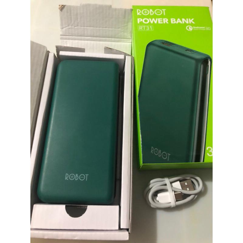 powerbank robot RT31 30000mah preloved 99% mulus quick charge charger fast charging power bank robot