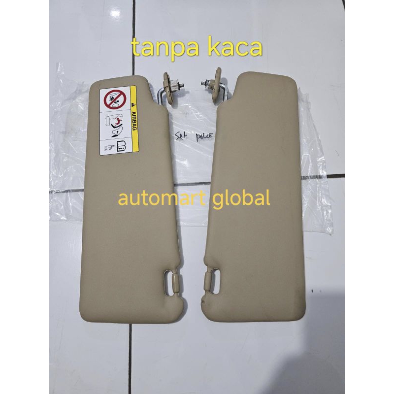 sun visor Fortuner Innova Hilux 2004-2014 set 2pc original tanpa kaca