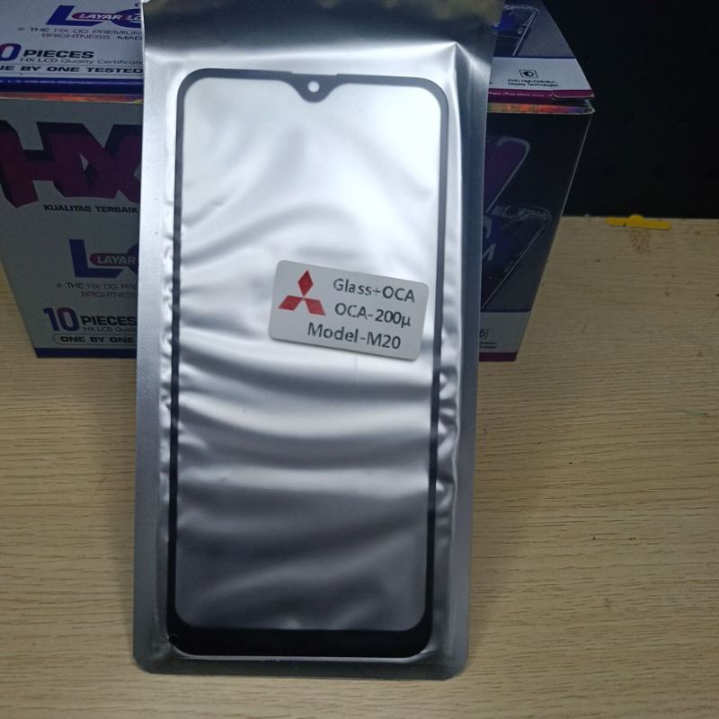 glass +oca Samsung m20 kaca luar lcd Samsung m20