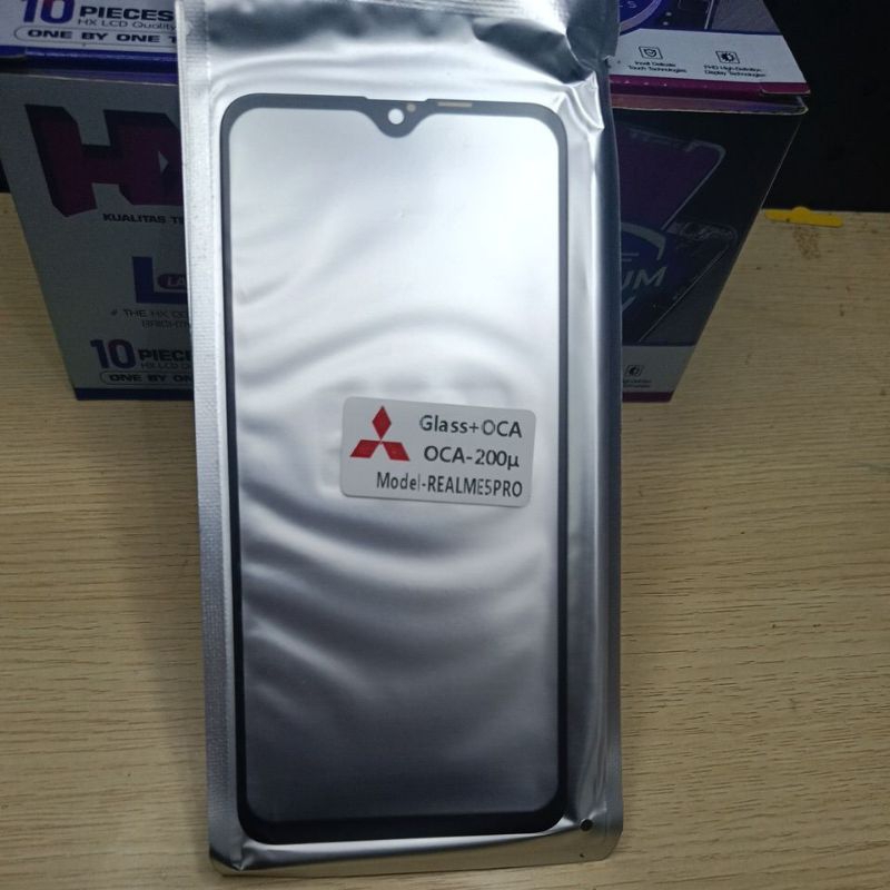 glass+ oca realme 5 pro kaca lcd luar realme 5 pro