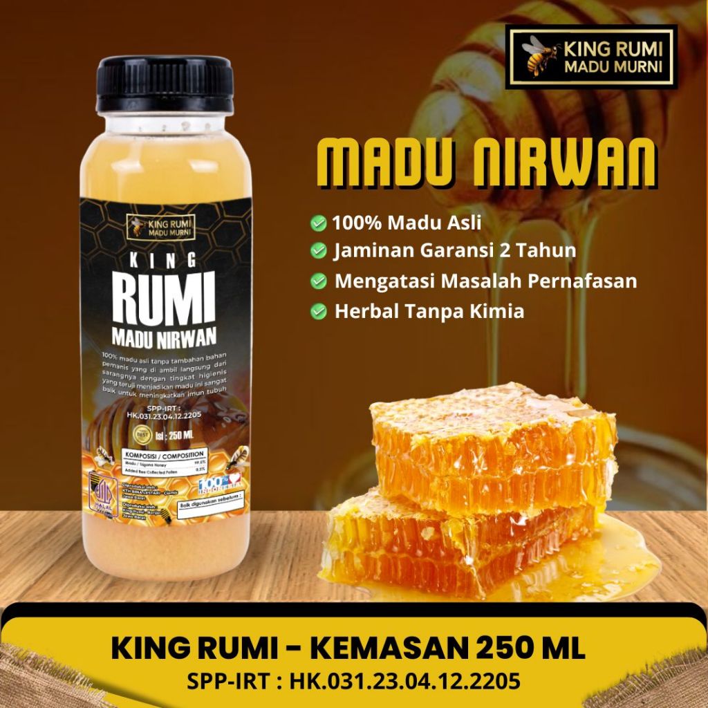 

King Rumi - Madu asli/Madu murni nirwan 250ml premium best quality