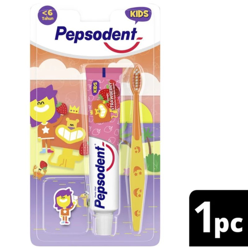 PEPSODENT PASTA GIGI + SIKAT GIGI ANAK PACKAGE STRAWBERRY