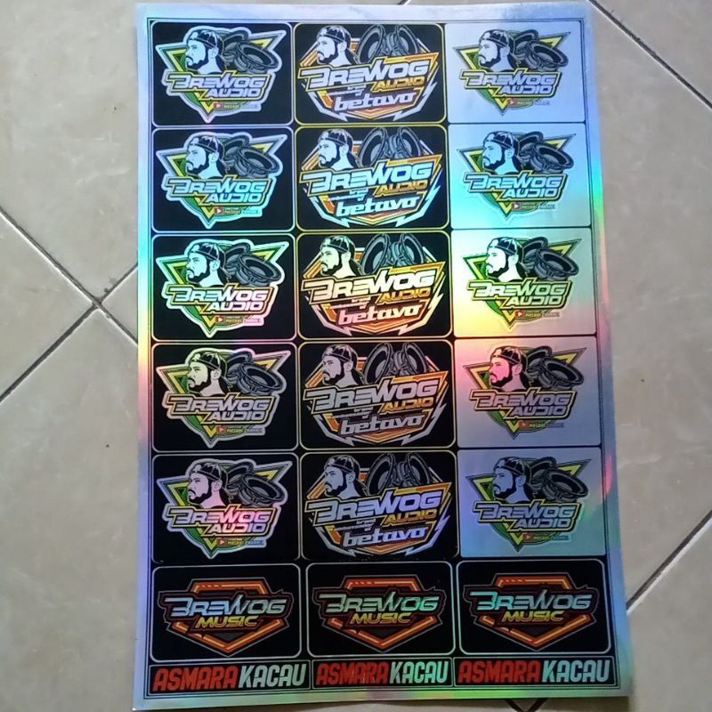 

STIKER BREWOG AUDIO ISI 18 BIJI | STIKER SOUND | STIKER SOUND SYSTEM | STIKER HOLOGRAM | STIKER PACK | STIKER 1 LEMBAR