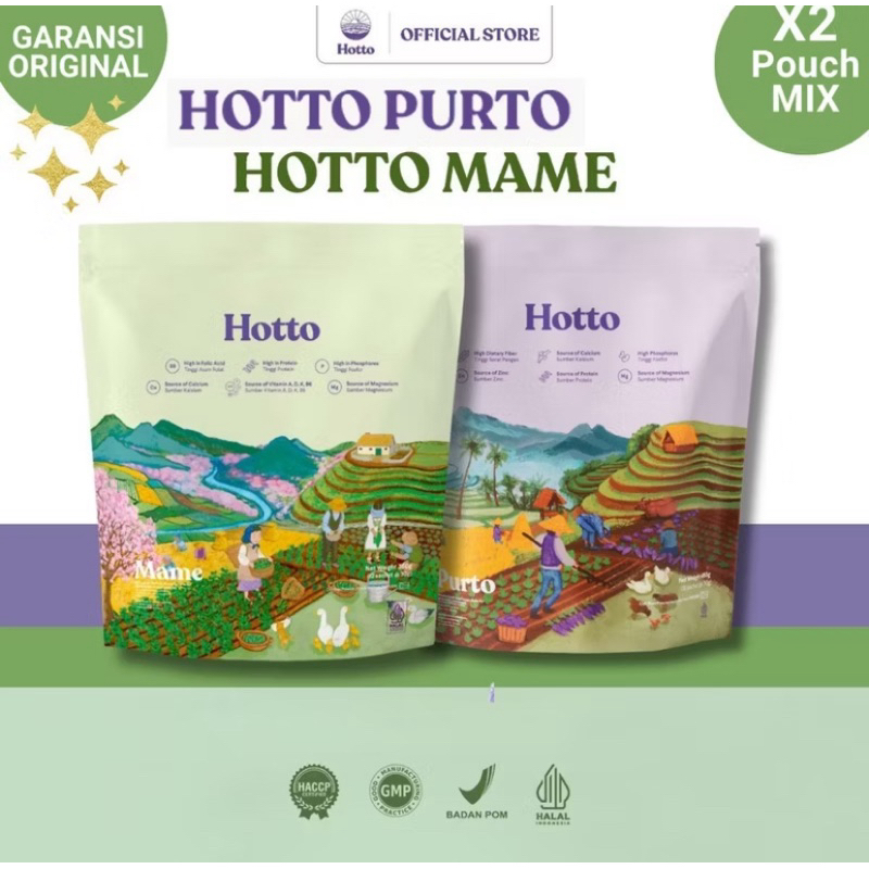 

Mix Hotto MAME dan Hotto PURTO 28sachet