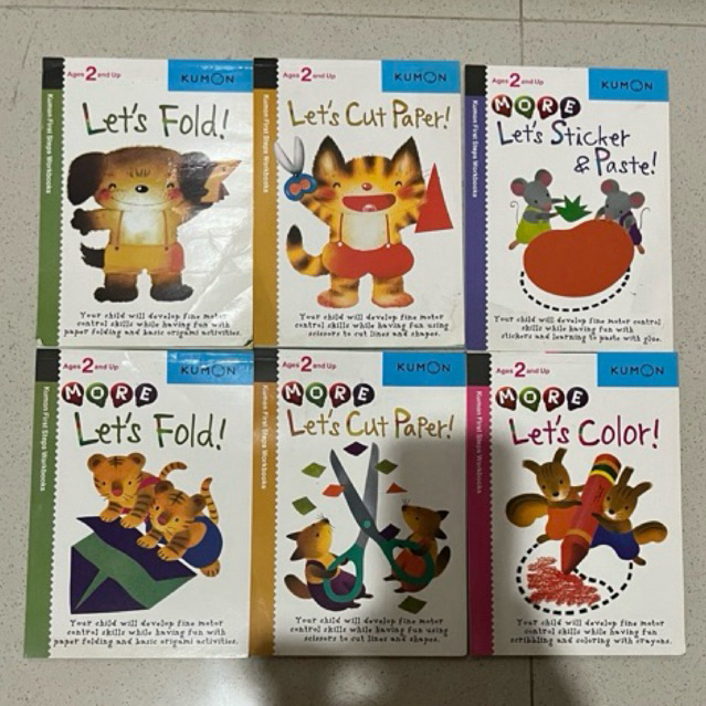 

kumon ages 2 and up menggunting mewarnai melipat