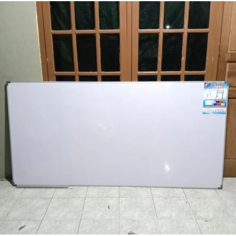 

Papan tulis White Board Single Face Gantung Non-Magnet HPL uk 100 x 200 cm.