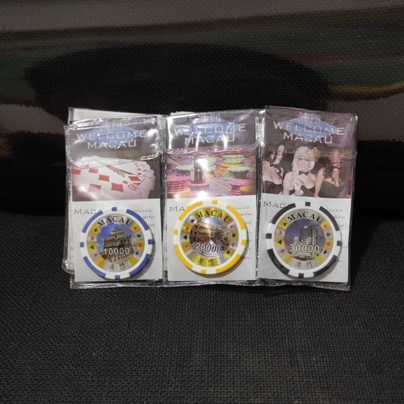 Souvenir Magnet Koin Coin Chip Macau