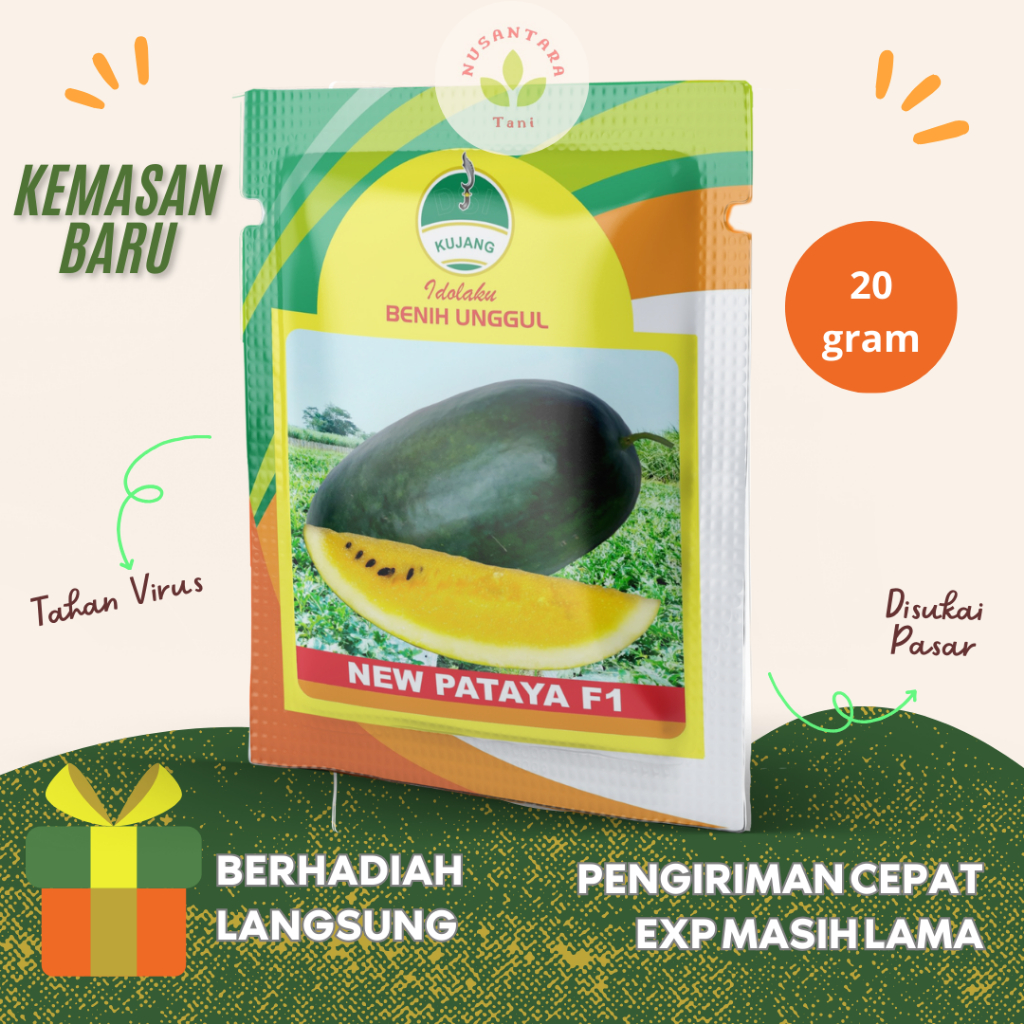 Harga Promo terbatas Benih semangka inul kuning New Pataya F1 20 gr cap Kujang