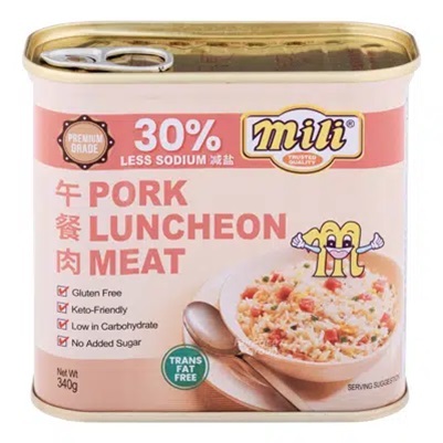 

Mili Pork Luncheon Meat - 30% Less Sodium 340gram