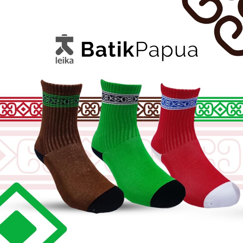KAOS KAKI BASKET LEIKA SOCKS BATIK PAPUA SERIES