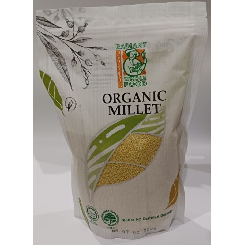 

Organic Millet Radiant Whole Food BioGro NZ Certified Organic 500 gram