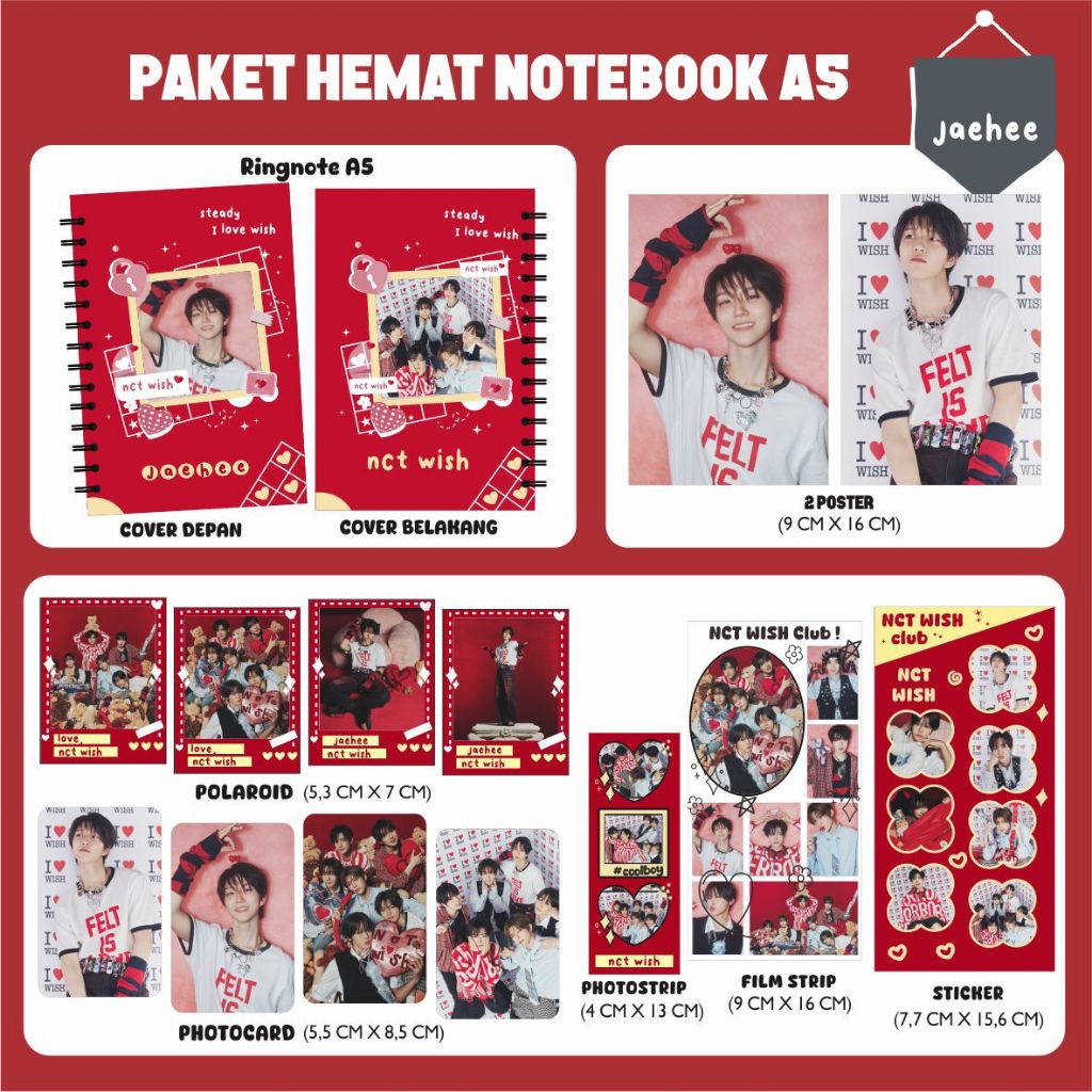 

(PACKING BOX) PAKET HEMAT NOTEBOOK A5 NCT WISH - STEADY II FANKIT NCT WISH