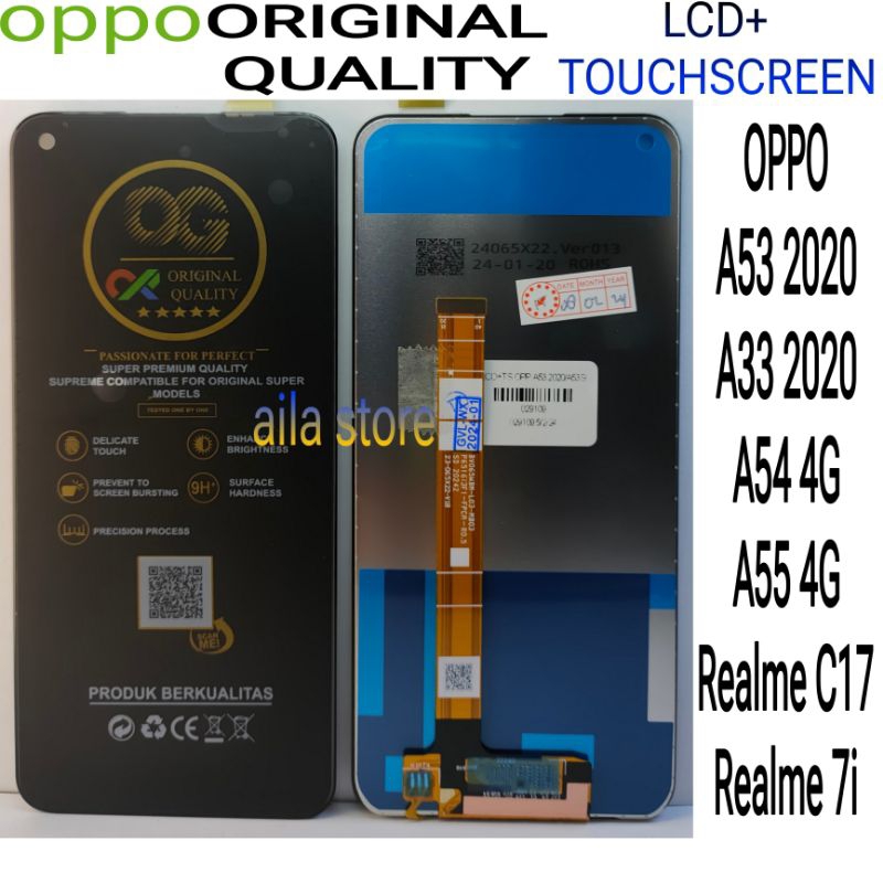 LCD OPPO A53 2020/A33 2020/A54 4G/A55 4G ORIGINAL OG SUPER FULL SET