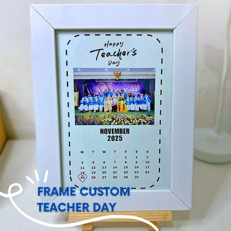 WORDGIFT Pigura Foto Memories spesial gift teacher day custom foto hadiah giftbox hari guru hadiah u
