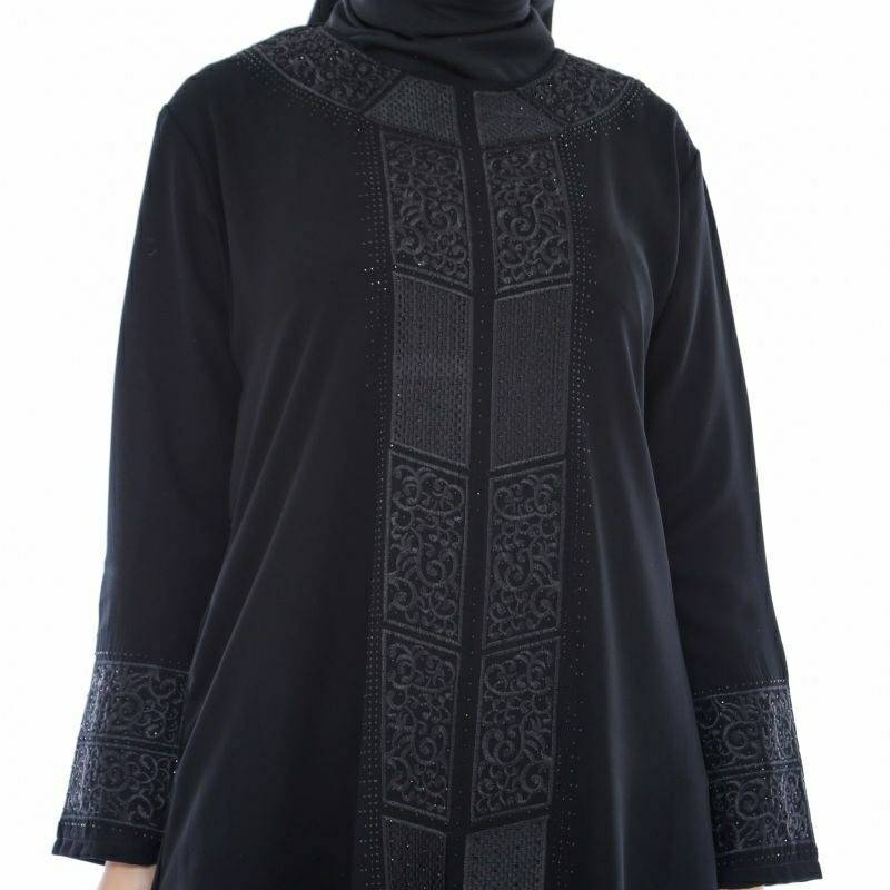 Dress Abaya Turkey hitam mewah elegan gamis muslim