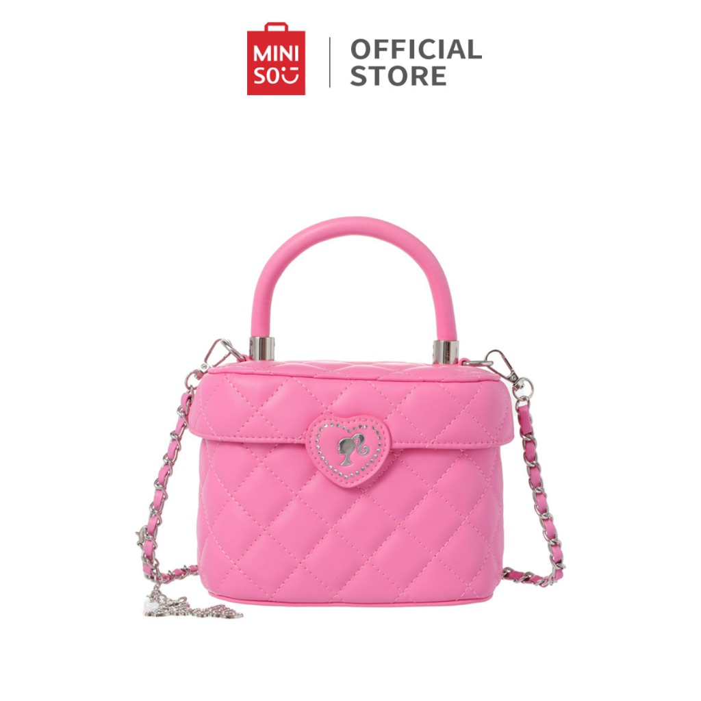 Miniso x Barbie Pink Collection Tas Selempang Tas Wanita Handheld Crossbody Bag Desain Busana Kapasi