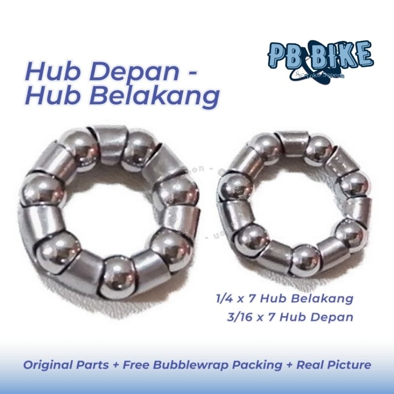 Lahar Sarangan Gotri Sepeda Hub Bos Depan Belakang 1/4 x 7 Hub Depan 3/16 x 7 Hub Belakang Sepeda