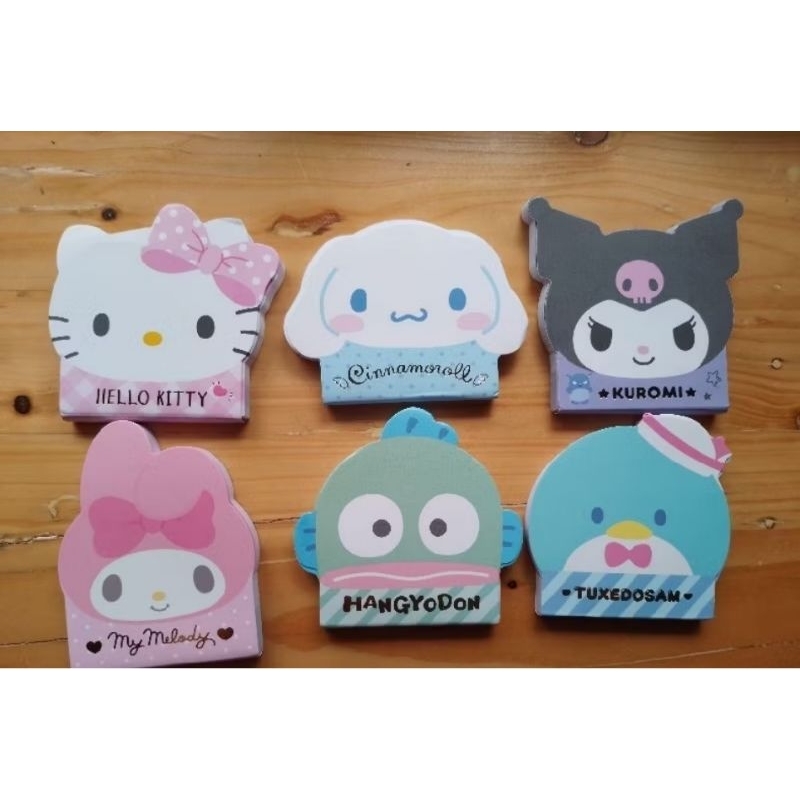 

Memo Pad Sanrio,Hello Kitty,Kuromi,My Melody,Cinnamorol,Hangyodon dan Tuxedosam