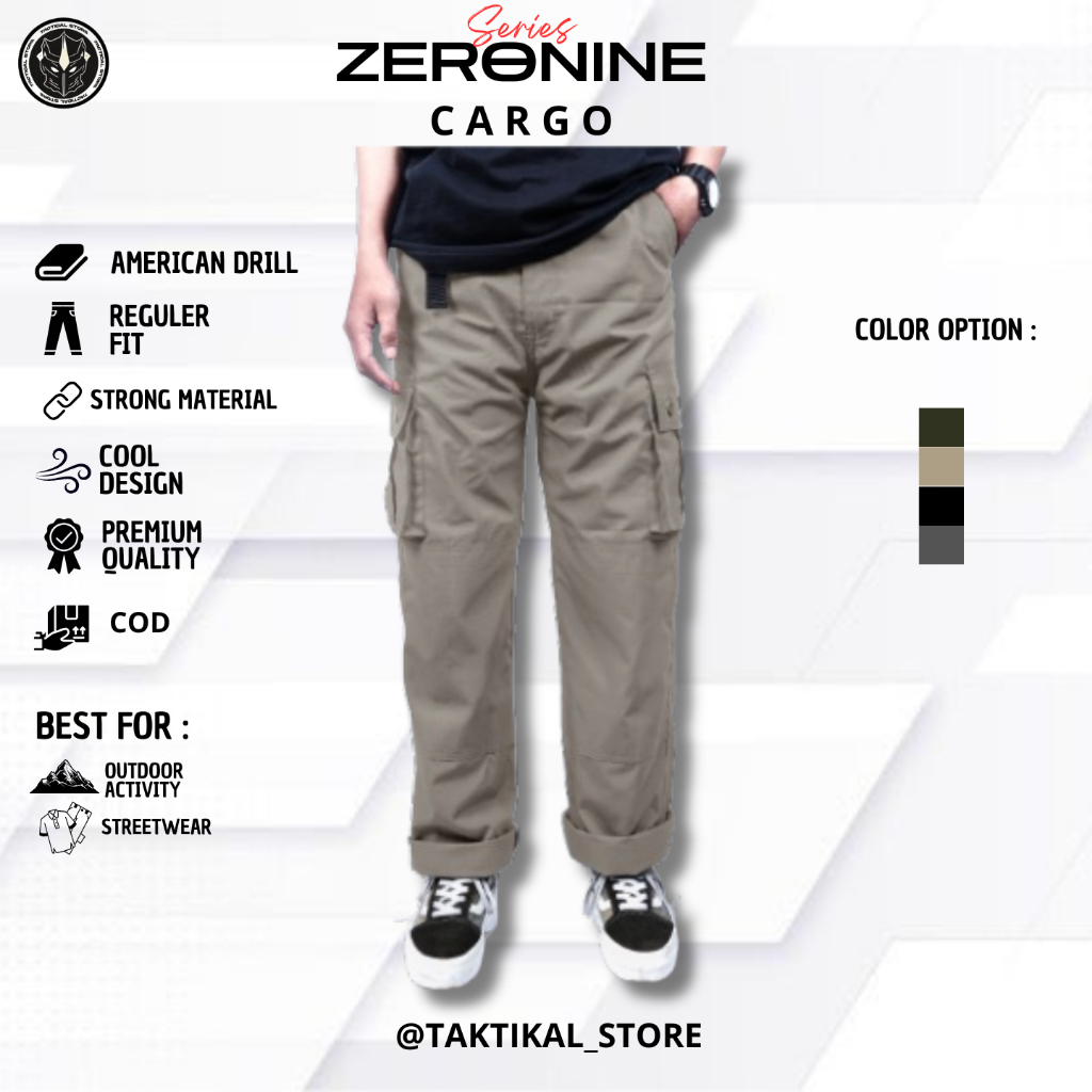 Cargo pants Celana Pria cargo Celana Regular cargo Celana Cargo Panjang Streetwear Ripstop Loose