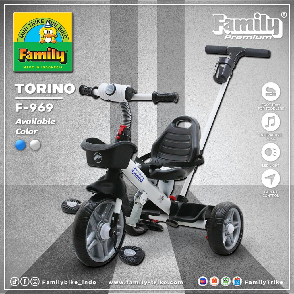 Sepeda Anak Roda 3 Family 969 Torino Musik