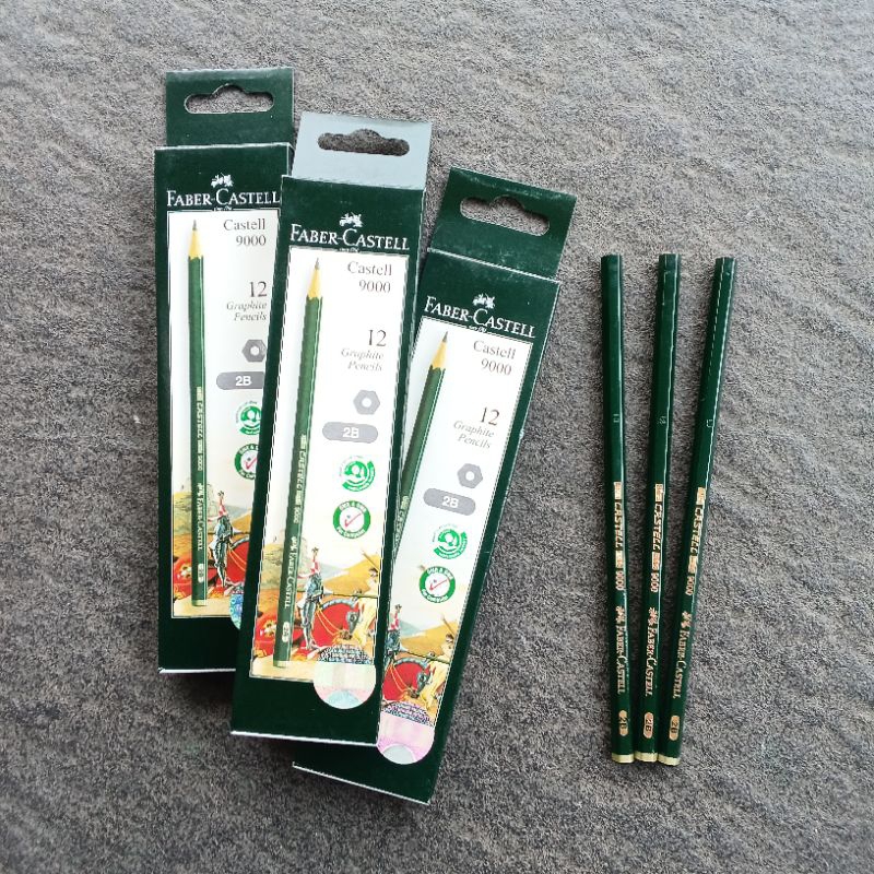 

4ds! Pensil Kayu Pencil 2B Faber Castell ( 12 Pcs ) [ Original ]