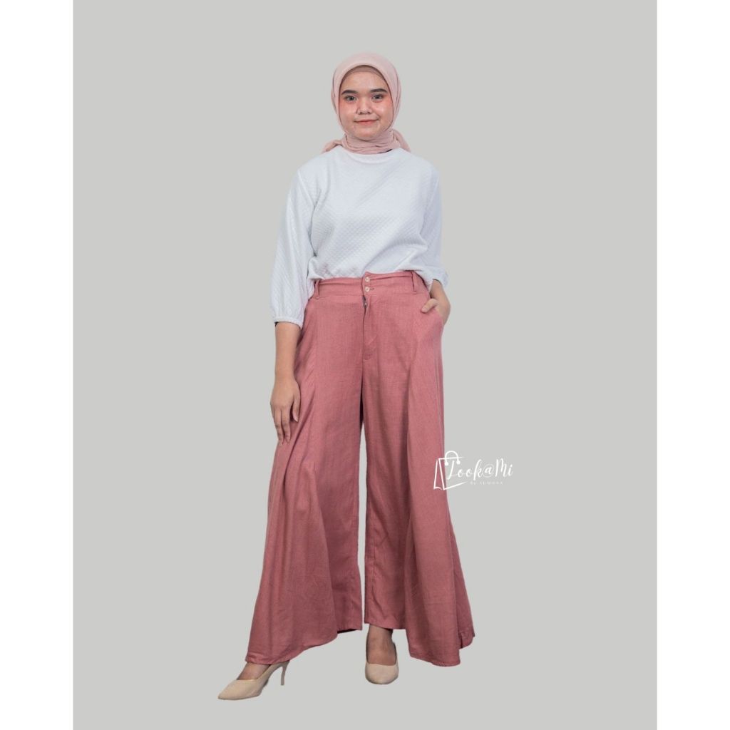 Look@mi | Diva Kulot | Celana Kulot Wanita Katun Linen Import