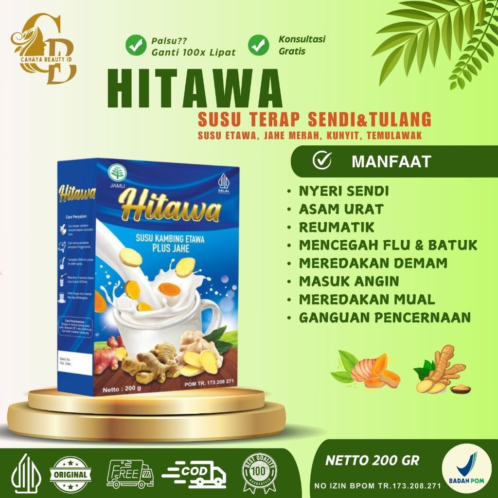 

HITAWA Susu Kambing Plus Jahe 200 gr Sehat Sendi & Tulang