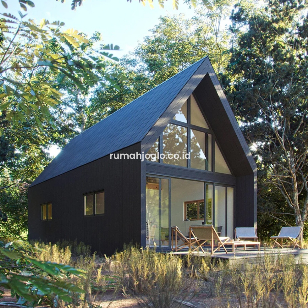 Villa pentagon modern Tipe Lantai Mezanine Terbaru