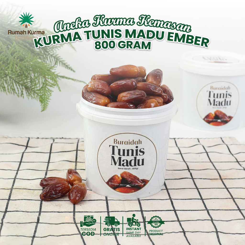 

Kurma Tunisia Madu Ember Buraidah 850 gram Deglet Nour Premium Original